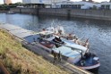 Havarie Wassereinbruch Motorraum beim Schiff Koeln Niehl Niehler Hafen P043